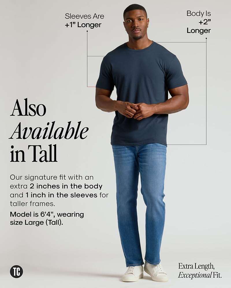 True Classic Mens T-Shirts – Short Sleeve Crew Neck T Shirts for Man, Cotton Blend Plain Novelty Men's T-Shirts - Image 5