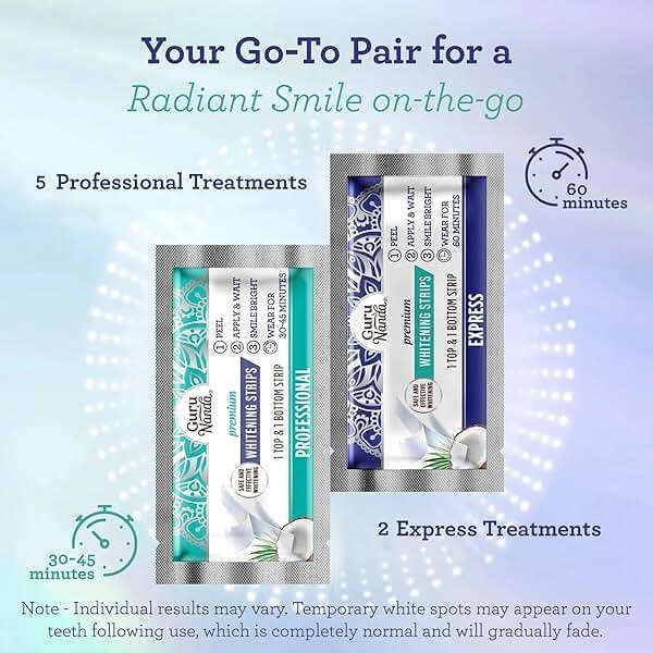 GuruNanda Teeth Whitening Strips - 7-Day Treatment with Non-Slip, Dry Strip Technology - Whitening Designed with Care for a Brighter Smile - Image 7
