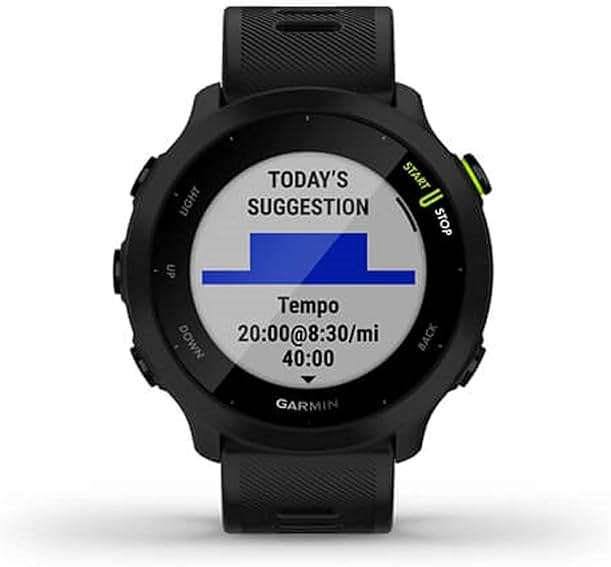 Garmin Forerunner 55, GPS Running Watch with Daily Suggested Workouts, Up to 2 weeks of Battery Life, Black (Renewed) - Image 2