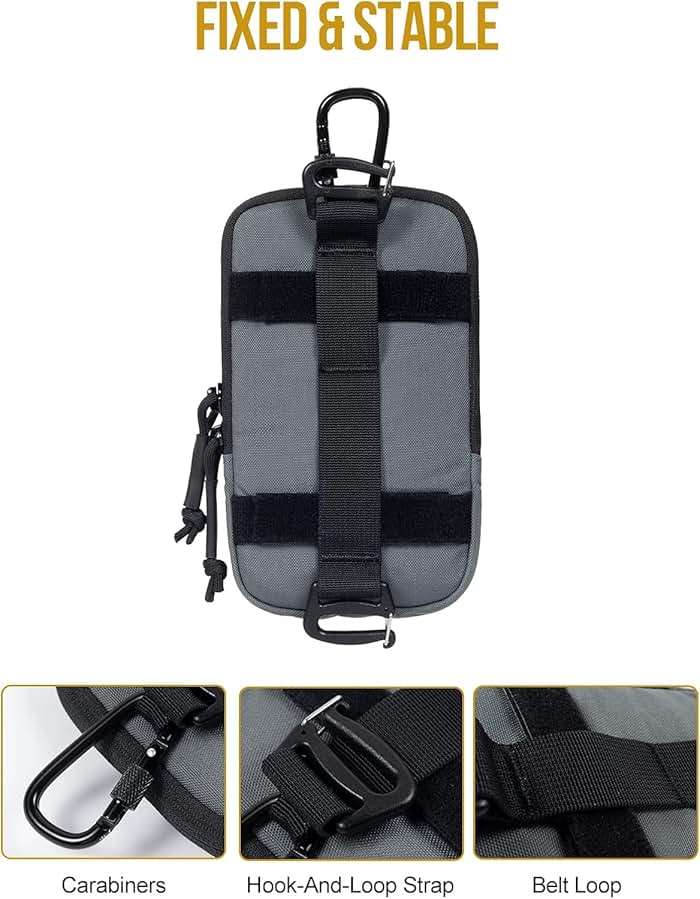 ONETIGRIS Cell Phone Pouch, Molle Holster Holder for Men Belt, for iPhone 17 Pro Max/Air/17/16/15/14 /13/12/11/X/XR/XS/8 Plus/7/6, for Galaxy S25 Ultra/s25/S24 /S23/S22/S21 - Image 2