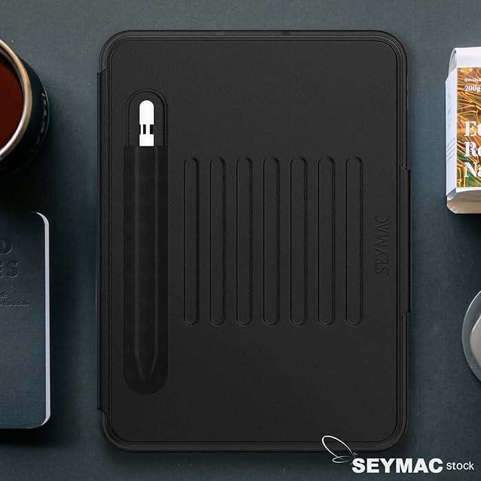 SEYMAC stock Case for iPad (A16) 11th/10th Generation 11/10.9'', Full-Body Drop Protection,[Stitched Slim Pencil Sleeve],Strong Magnetic Auto Sleep Case, Absorbing Multi-Angles Stand, Card Slot- Black - Image 5