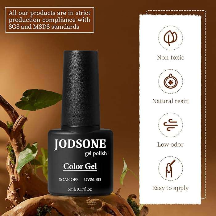 JODSONE 100 PCS (5 ml each) Gel Nail Polish Kit No Wipe Soak off Base Coat and Matte Glossy Top Coat Gel Polish Collections Gifts for Manicure Lovers - Image 6