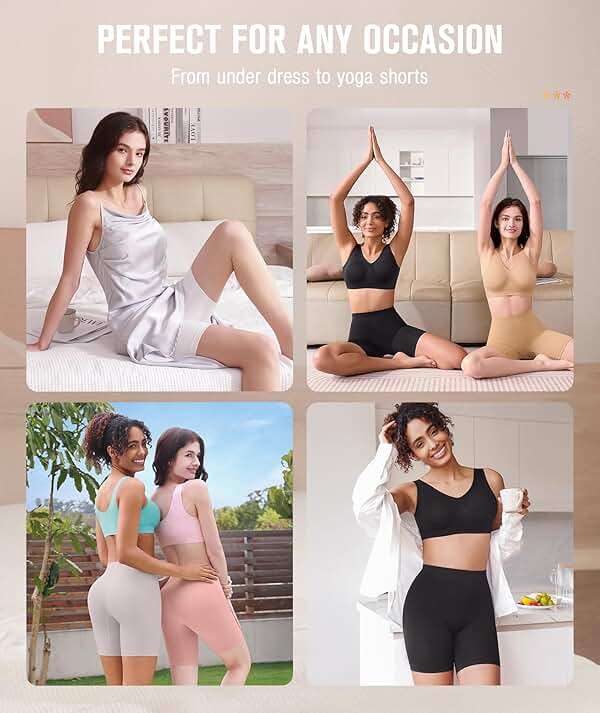 BESTENA 4 Pack Slip Shorts for Under Dress Seamless Smooth Boyshorts Panties Boxer Briefs for Women - Image 5
