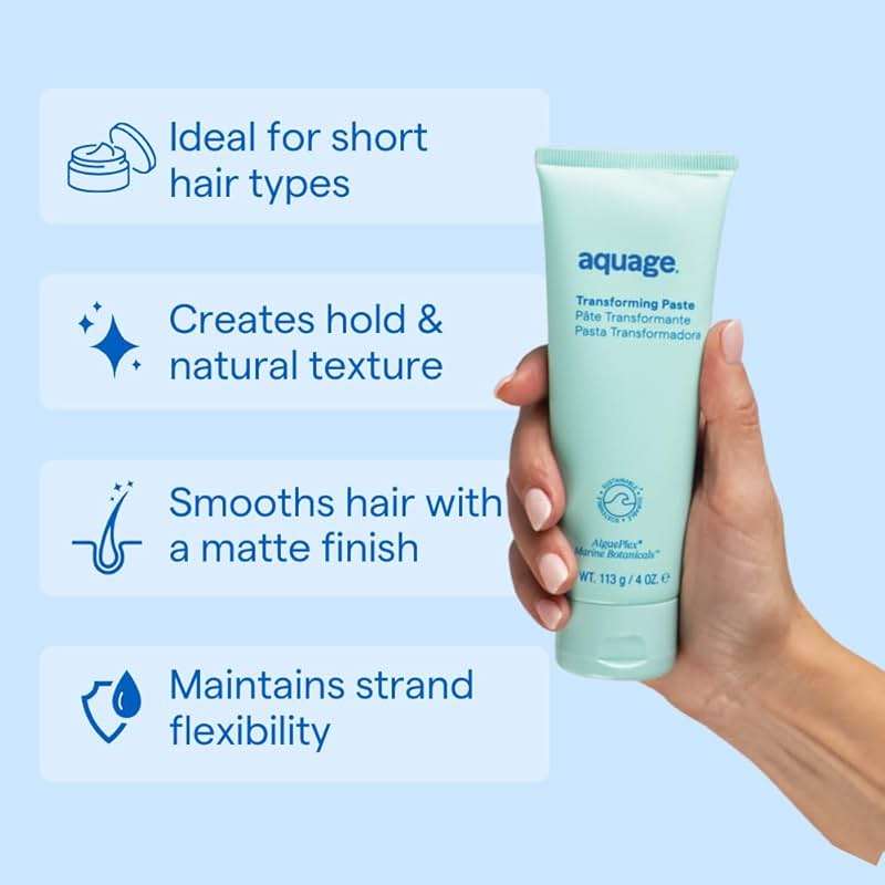 Aquage Transforming Paste - Texturizing Hair Paste for Women and Men - Matte Styling Cream with Flexible Hold and Definition for Short Hair (5 oz) - Image 2