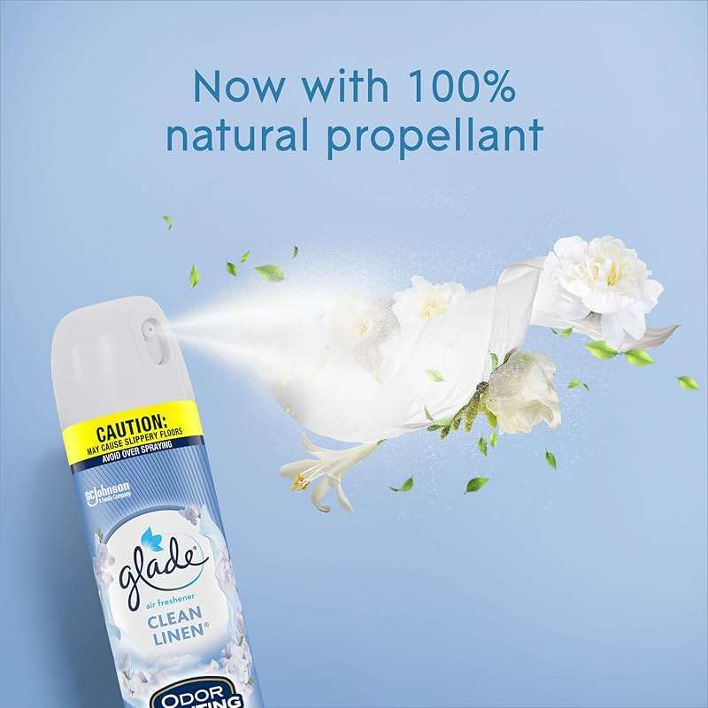 Glade Air Freshener Room Spray, Clean Linen, 8.3 oz, 6 Count - Image 5
