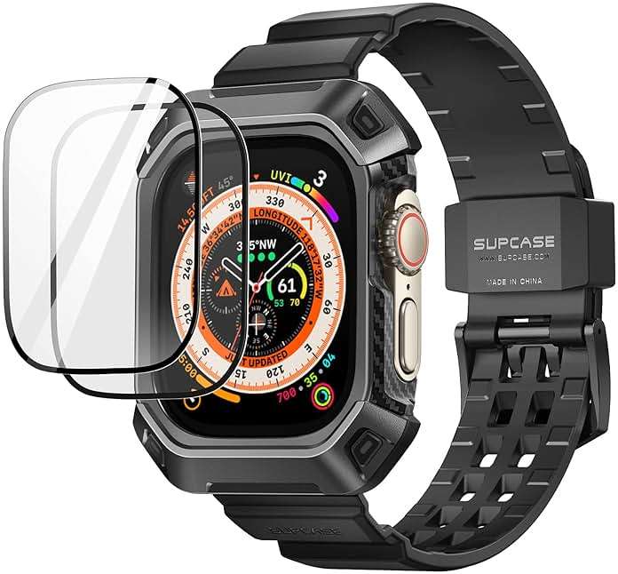 SUPCASE for Apple Watch Ultra Case with Band (Unicorn Beetle Pro), [2X Screen Protector] [Military-Grade Drop Protection] Rugged Men Cover with Adjustable Strap Band for iWatch Ultra 3/2/1 - Image 1