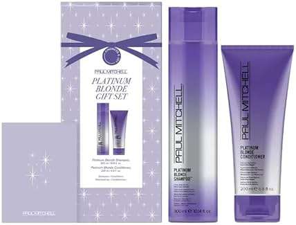 Paul Mitchell Platinum Blonde Gift Set, Purple Shampoo + Conditioner, For Brassy Hair - Image 1