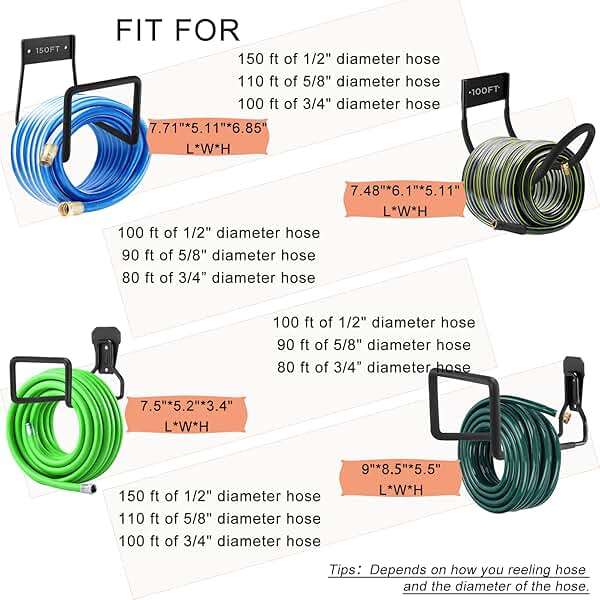 Metal Garden Hose Holder - Wall Mount Heavy Duty Holds Up to 150Ft Hose for Hose Reel/Garden Hose - Image 3