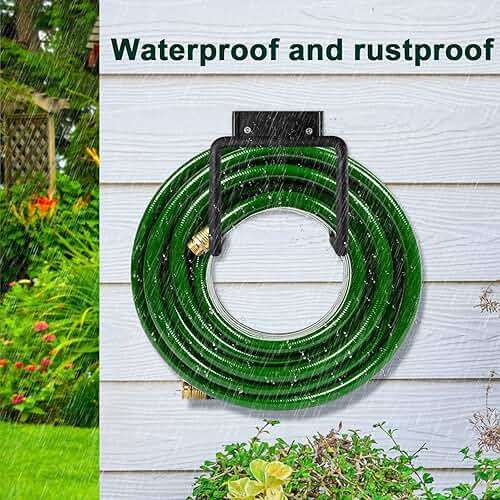 Metal Garden Hose Holder - Wall Mount Heavy Duty Holds Up to 150Ft Hose for Hose Reel/Garden Hose - Image 6