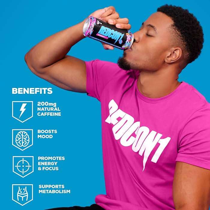 REDCON1 Energy High Performance Drink, Vice City - Zero Sugar Energy Drink with Alpha GPC Nootropic - 200mg of Natural Caffeine from Green Coffee Beans - Vitamin B6, B12 & B5 to Boost Mood (12 ct) - Image 4