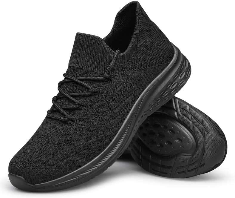 vibdiv Men's Lightweight Knit Sneakers Breathable Casual Walking Shoes Comfortable for Daily Work Gym Travel - Image 2