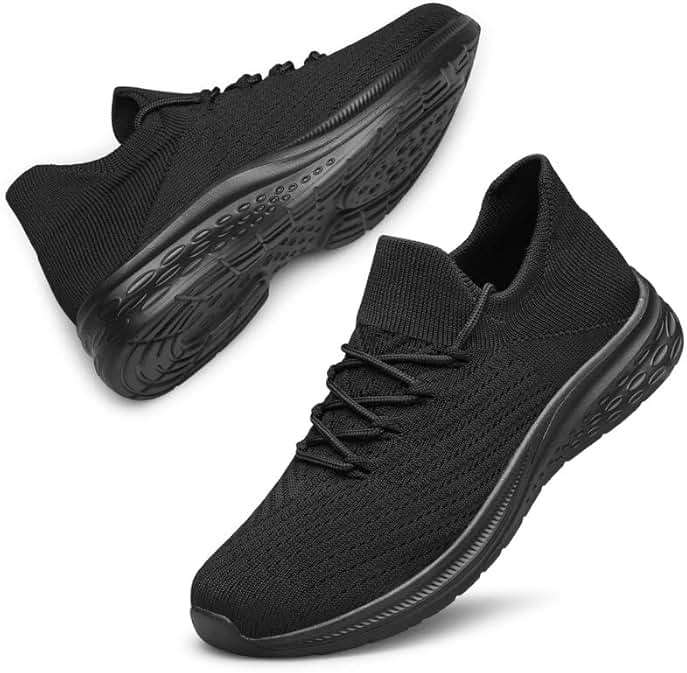 vibdiv Men's Lightweight Knit Sneakers Breathable Casual Walking Shoes Comfortable for Daily Work Gym Travel - Image 3