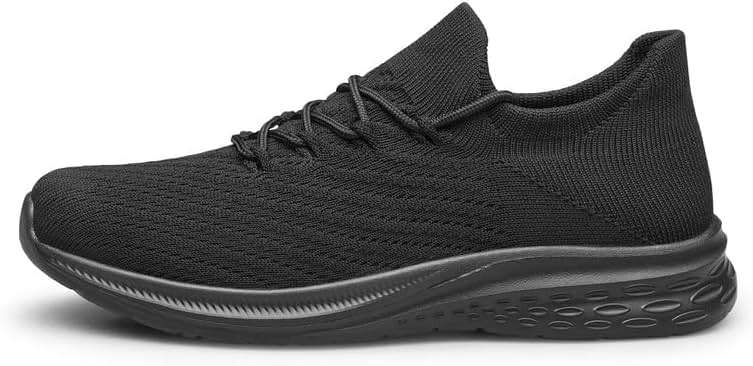 vibdiv Men's Lightweight Knit Sneakers Breathable Casual Walking Shoes Comfortable for Daily Work Gym Travel - Image 5