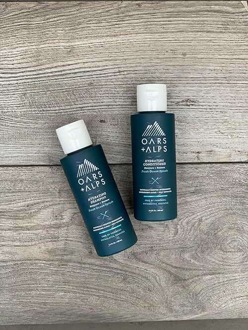 Oars + Alps Hair and Body Travel Kit for Men, Includes Sulfate Free Shampoo, Conditioner, Body Wash, Deodorant, and Reusable Pouch, TSA Friendly, Fresh Ocean Splash Scent - Image 4