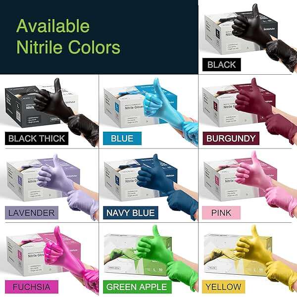 FifthPulse Fuchsia Hot Pink Nitrile Disposable Gloves - 3 Mil Nitrile - Powder and Latex Free - Surgical Medical Exam Gloves - Image 7