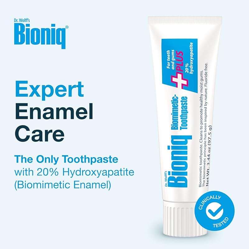 Bioniq Plus+ Gum Formula - 20% Hydroxyapatite Toothpaste, bioHAP and Fluoride Free Toothpaste for Daily Use, Clinically Tested - Our Expert for Enamel and Gum Care - 3 x 3.44 Oz - Image 2