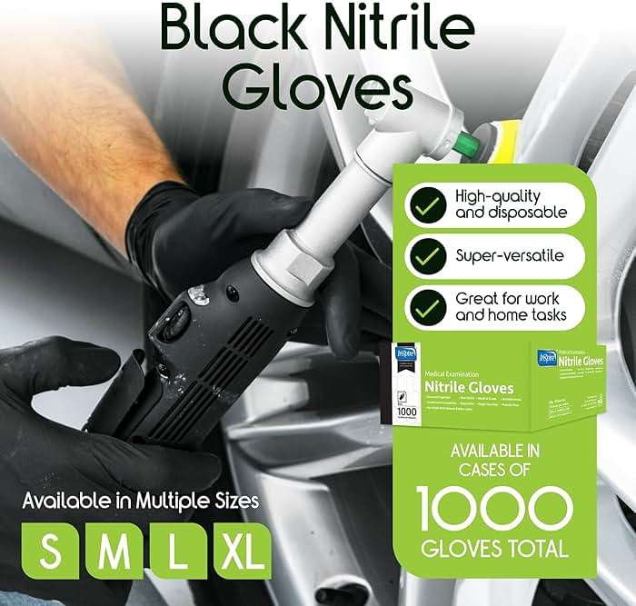 Inspire Black Nitrile Gloves | THE ORIGINAL Quality Black Gloves Disposable Latex Free | 4.5 Cooking - Image 2