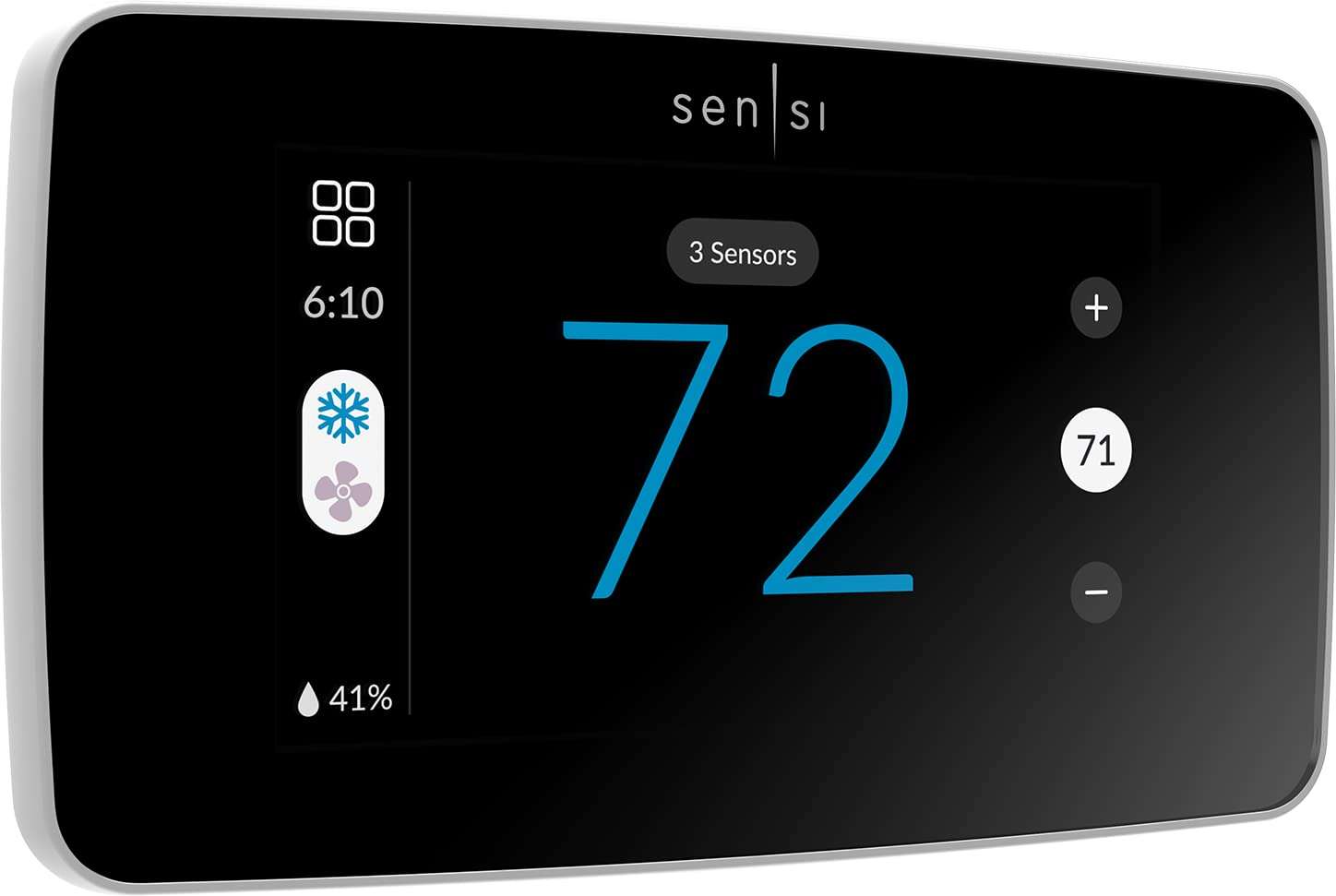 Sensi Touch 2 Smart Thermostat with Touchscreen Color Display, 100 Years of Expertise, Programmable, Wi-Fi, Data Privacy, Easy DIY, Works with Alexa, Energy Star Certified, ST76W, C-Wire Required - Image 1