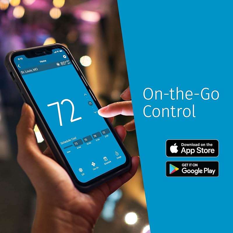 Sensi Touch 2 Smart Thermostat with Touchscreen Color Display, 100 Years of Expertise, Programmable, Wi-Fi, Data Privacy, Easy DIY, Works with Alexa, Energy Star Certified, ST76W, C-Wire Required - Image 7