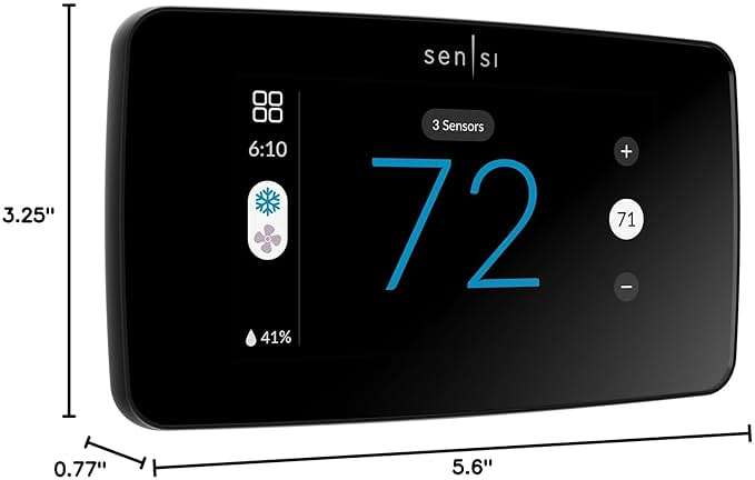 Sensi Touch 2 Smart Thermostat with Touchscreen Color Display, 100 Years of Expertise, Programmable, Wi-Fi, Data Privacy, Easy DIY, Works with Alexa, Energy Star Certified, ST76, C-Wire Required - Image 2