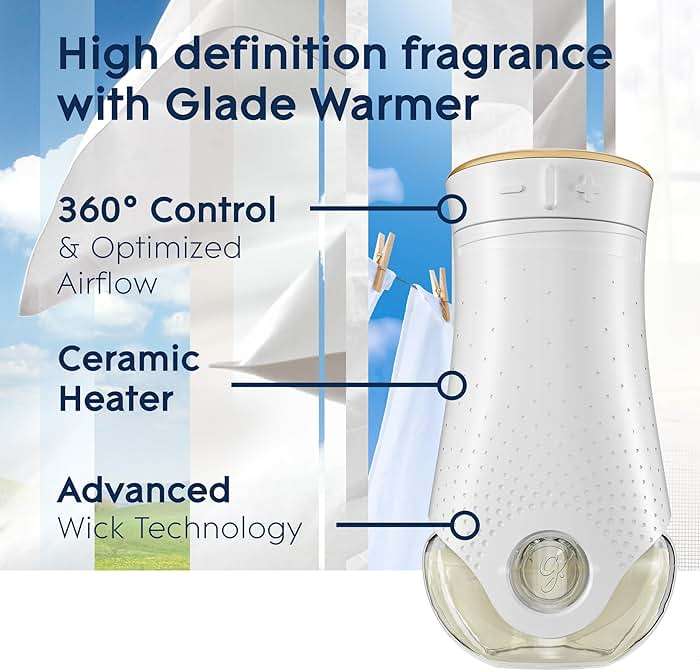 Glade PlugIns Refills Air Freshener, Scented and Essential Oils for Home and Bathroom, Clean Linen, 6.7 Fl Oz, 10 Count - Image 6