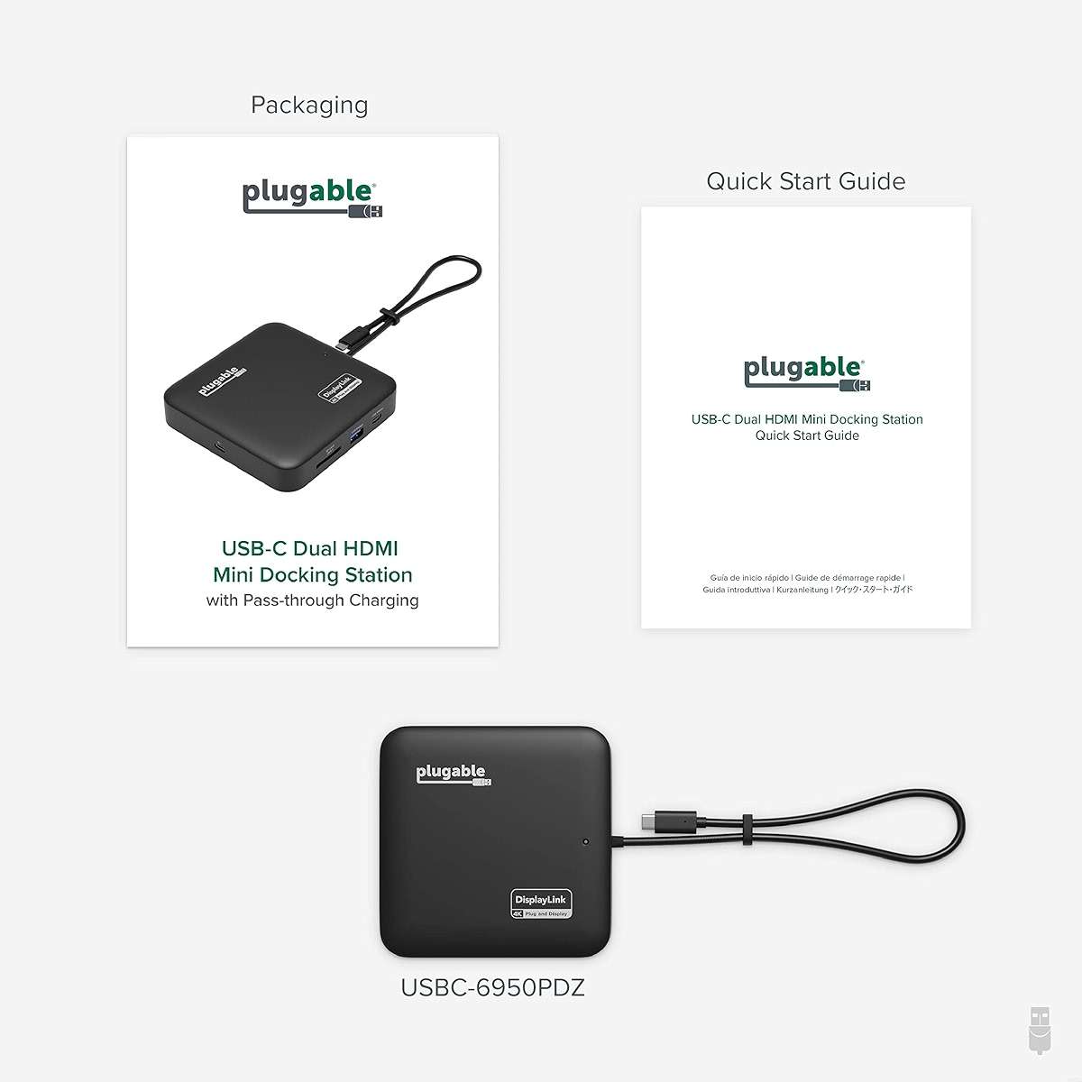 Plugable 7-in-1 USB-C DisplayLink Dock – Dual 4K 60Hz HDMI, USB-C & USB-A (10Gbps), SD Card, Gigabit Ethernet, 100W PD Charging – Compatible with macOS & Windows, MacBook Dual Monitor Support - Image 7