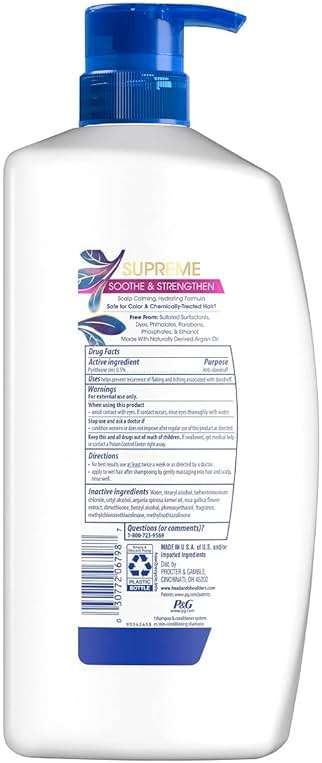 Head & Shoulders Supreme Sulfate-Free Conditioner with Argan Oil, with 1% Pyrithione Zinc, Anti-Dandruff Treatment, Soothe and Strengthen Hair and Scalp, 28.2 fl oz - Image 6