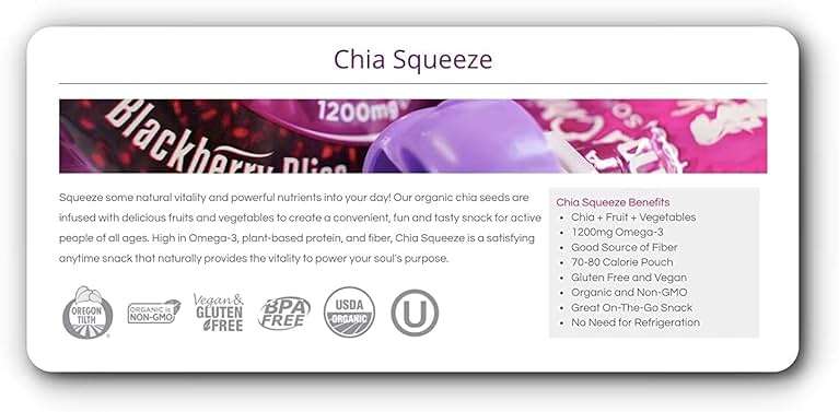 Mamma Chia Squeeze 5 variety (10 pack) Wild Raspberry,Green Magic,Blackberry bliss,Strawberry ,Mango coconut - Image 8
