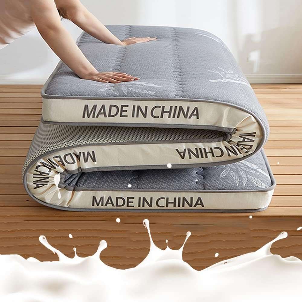 Soft Tatami Futon Mattresses Foldable Japanese Floor Mattress Tatami Mat Bed Mattress Topper Roll Up Sleeping Mattress Pad Kids Floor Lounger Pillow Bed Shikibuton,Grey2 3cm,180x200cm - Image 2