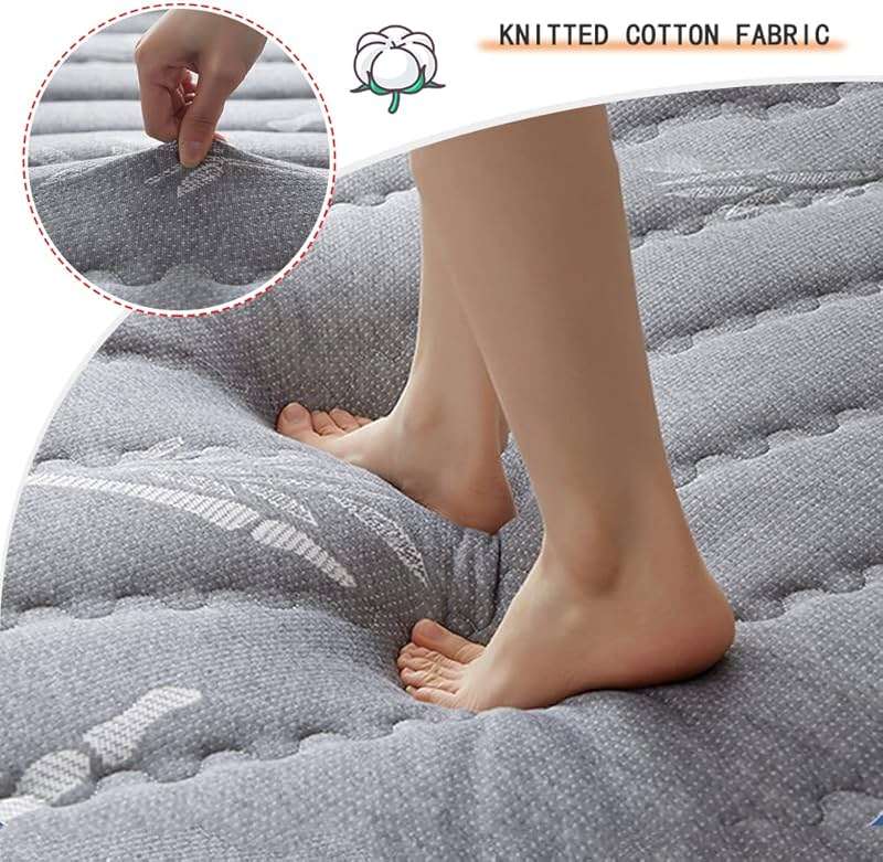 Soft Tatami Futon Mattresses Foldable Japanese Floor Mattress Tatami Mat Bed Mattress Topper Roll Up Sleeping Mattress Pad Kids Floor Lounger Pillow Bed Shikibuton,Grey2 3cm,180x200cm - Image 3