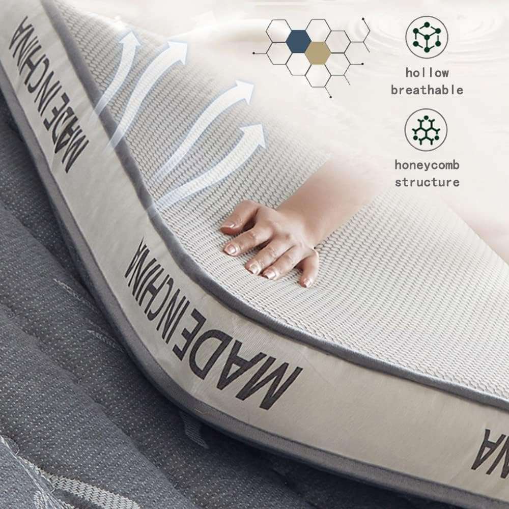 Soft Tatami Futon Mattresses Foldable Japanese Floor Mattress Tatami Mat Bed Mattress Topper Roll Up Sleeping Mattress Pad Kids Floor Lounger Pillow Bed Shikibuton,Grey2 3cm,180x200cm - Image 5
