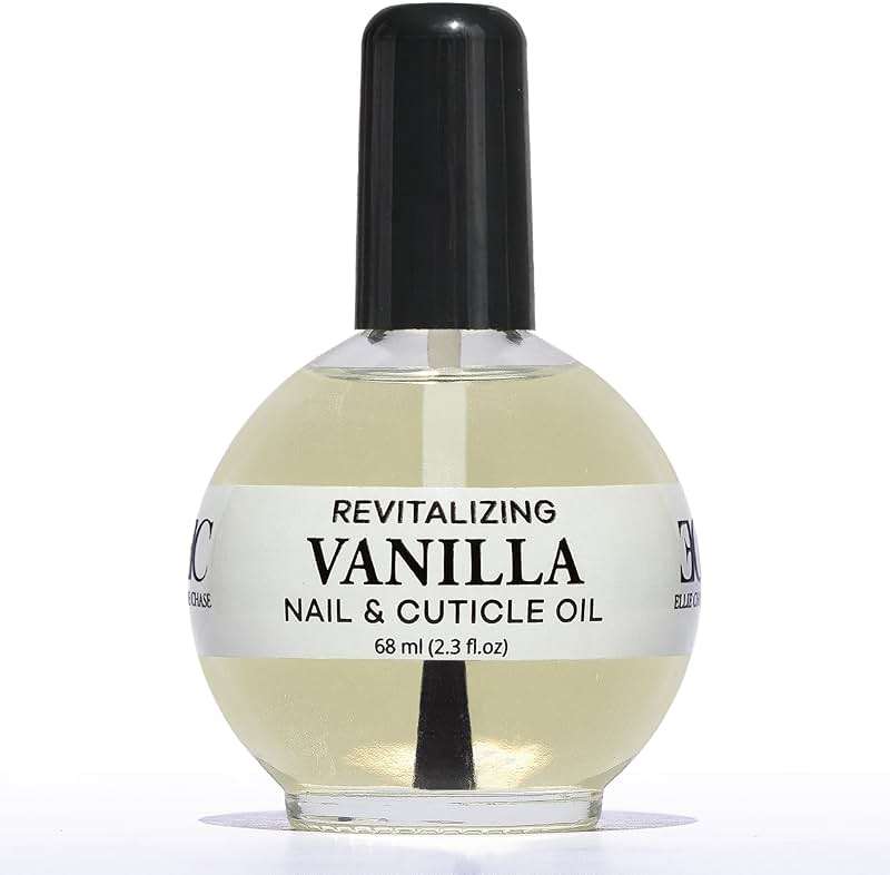 Ellie Chase Moisturizing Cuticle & Nail Care Oil 2.3 Fl Oz - Vanilla Scented – Infused with Jojoba Oil, Aloe, Vitamin E – Nail & Cuticle Hydration, Repair, Moisturizer, Strengthener, Growth - Image 1
