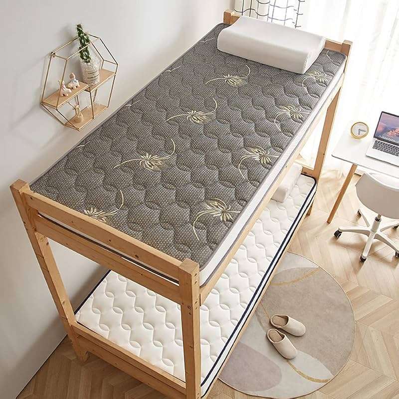 Japanese Twin Futon Mattress Thick Tatami Floor Mattress for Adults Tatami Mat Sleeping Pad Roll Up Guest Mattress Shikibuton Camping Mattress Floor Bed Mattress Topper,Grey3 5cm,King(180x200c - Image 1