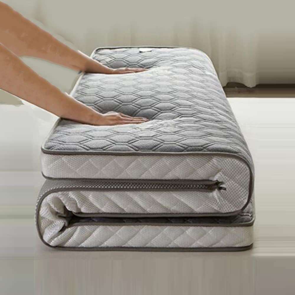 Japanese Twin Futon Mattress Thick Tatami Floor Mattress for Adults Tatami Mat Sleeping Pad Roll Up Guest Mattress Shikibuton Camping Mattress Floor Bed Mattress Topper,Grey3 5cm,King(180x200c - Image 3