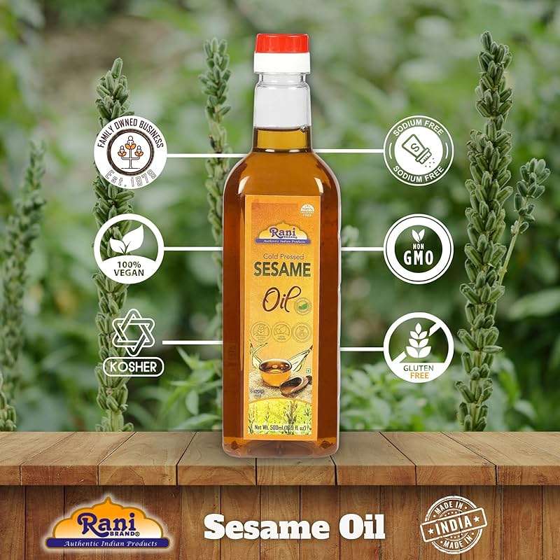 Rani Sesame Oil 16.9 Ounce (500ml) Cold Pressed | 100% Natural | NON-GMO | Vegan | Gluten Free - Image 4