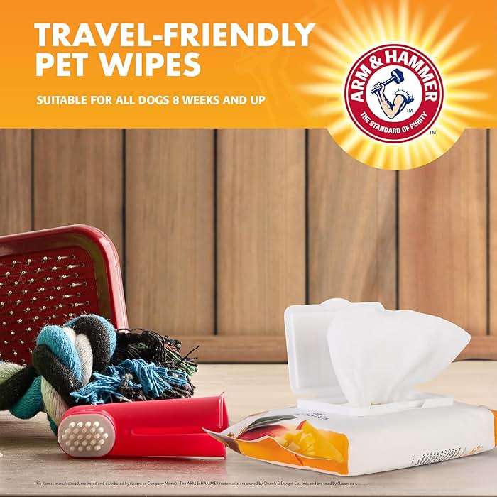 Arm and Hammer for Pets Heavy Duty Multipurpose Dog Bath Wipes, Mango Scent, Travel Size - All Purpose Wipes That Remove Odor and Refresh Dog Coat Between Baths, 30 Count - Image 4