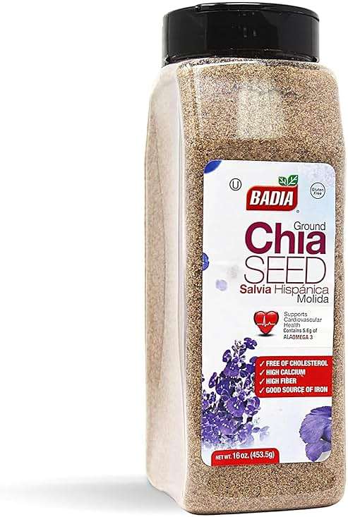 Badia Ground Chia Seeds, 16 oz – Superfood for Smoothies, Baking & Cooking – Source of Fiber, Omega-3 & Protein - Image 1