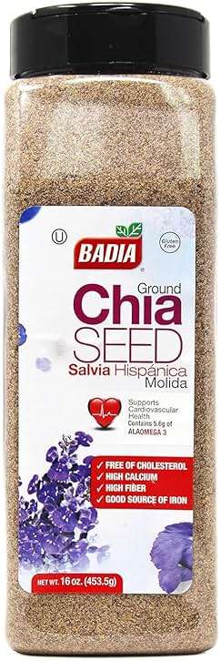 Badia Ground Chia Seeds, 16 oz – Superfood for Smoothies, Baking & Cooking – Source of Fiber, Omega-3 & Protein - Image 2