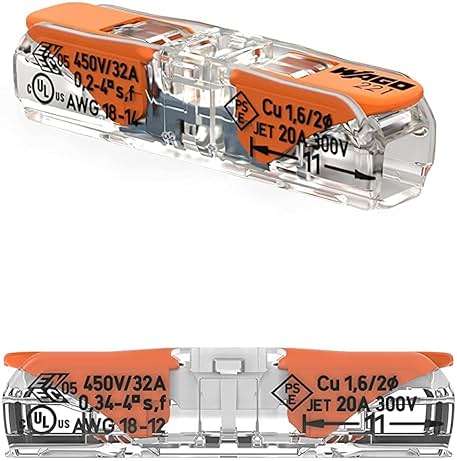 221-2401 | WAGO Lever-Nuts® Inline Splicing Connector | for Solid and Stranded Conductors | 2-Conductor with Operating levers | 20-12 A.W.G. | Transparent housing | White Cover | [Box of 60 Pieces] - Image 3