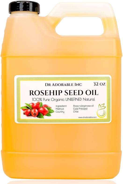 Dr Adorable - 32 oz - Rosehip Oil Unrefined - 100% Pure Natural Organic Cold Pressed - Image 1