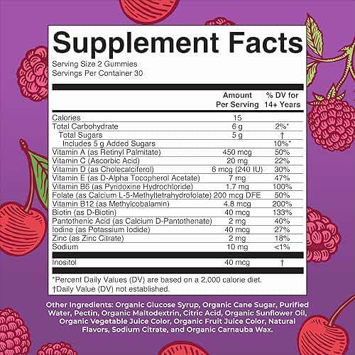 MARYRUTH'S Organics Mens Vitamin Gummy | USDA | Vegan | Daily Multivitamins for Immune Support | Non-GMO | Gluten Free | 60 Count - Image 2