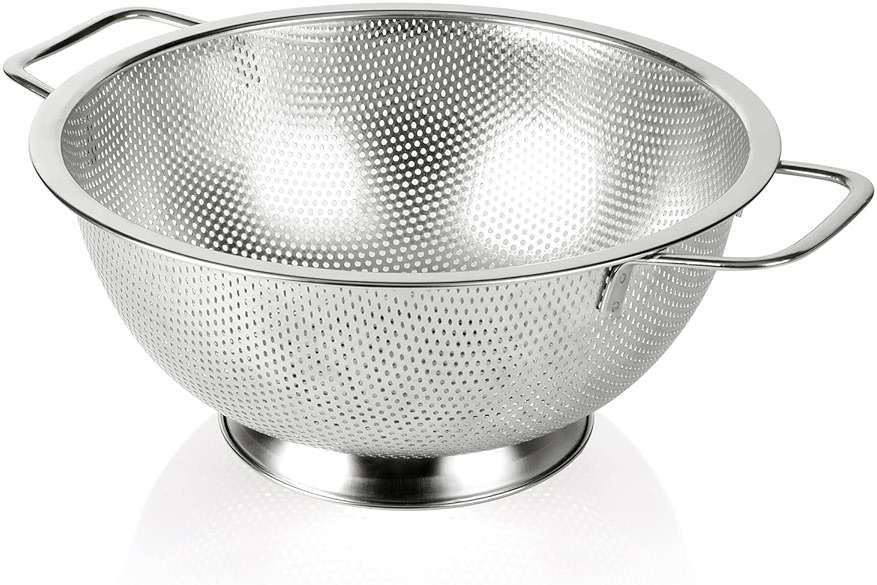 Gulex Colander Stainless Steel 3-Quart, Strainer Kitchen, Dishwasher Safe - Image 1