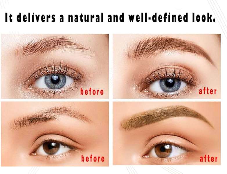 5 Colors Hair-like Strokes Eyebrow Pen, Mimics Natural Eyebrow Liquid Microfilling, Eye Brow Makeup by “Linble” (#1 Brown) - Image 5