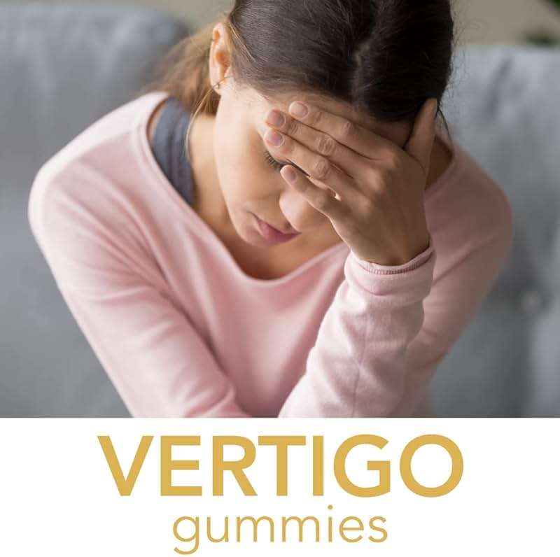 Vertigo relief products clinically studied Kudzu Gingko Astragalus Ginger Black Cohosh & Peony flower | Nausea Vertigo Dizziness Relief | | Plant-Based formula Non GMO | Lemon flavor 60 Gummies - Image 2
