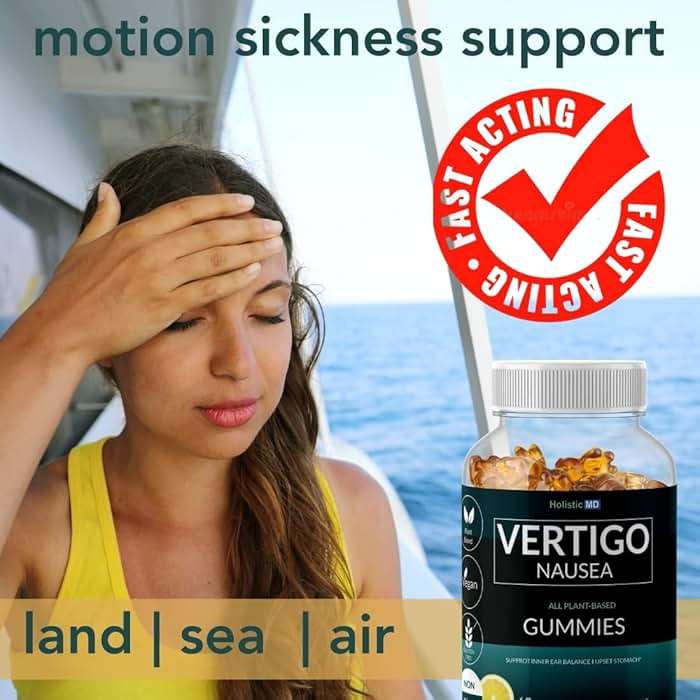 Vertigo relief products clinically studied Kudzu Gingko Astragalus Ginger Black Cohosh & Peony flower | Nausea Vertigo Dizziness Relief | | Plant-Based formula Non GMO | Lemon flavor 60 Gummies - Image 3