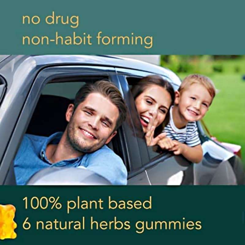 Vertigo relief products clinically studied Kudzu Gingko Astragalus Ginger Black Cohosh & Peony flower | Nausea Vertigo Dizziness Relief | | Plant-Based formula Non GMO | Lemon flavor 60 Gummies - Image 4