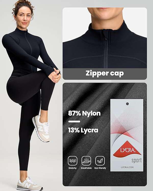 colorskin Women BBL Jacket Full Zip UP Workout Athletic Cropped Jacket wIth Thumb Holes Running Yoga Sportswear - Image 5
