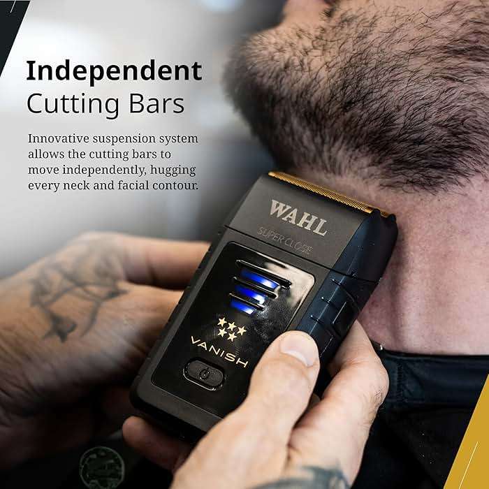 Wahl Professional 5 Star Vanish Shaver, Cordless, Lithium-Ion Battery, Pop-Out Foil Bars, Ergonomic Design, 100+ Minute Runtime - Image 3