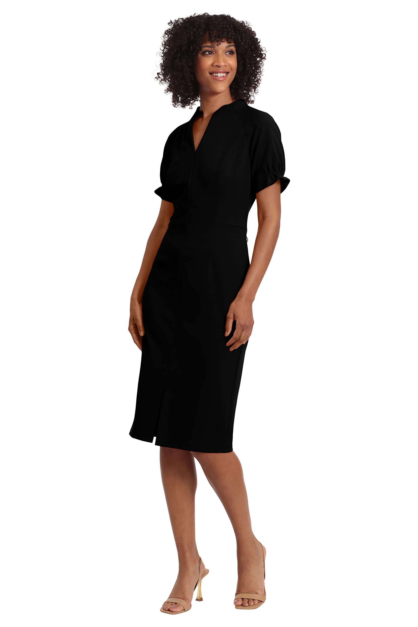Maggy London Women's Maggy London Women's Dresses Notch Neck Sleek Sheath Dress Office Workwear - Image 1