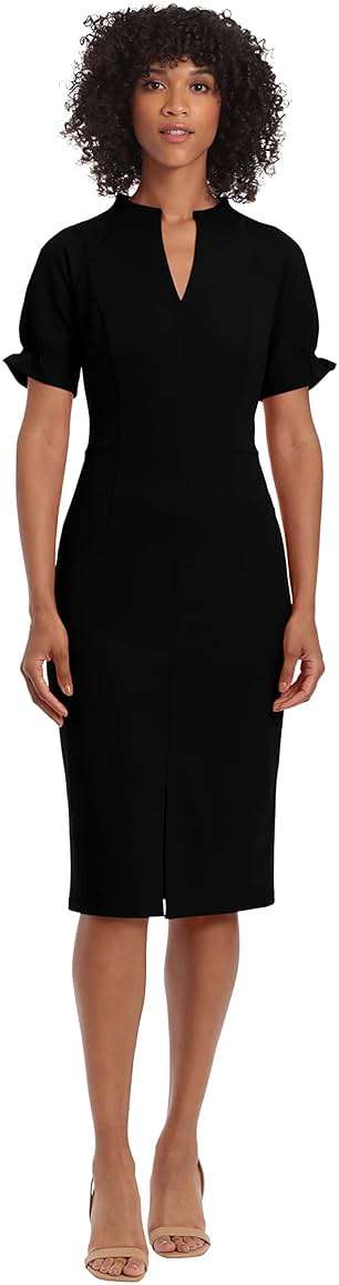 Maggy London Women's Maggy London Women's Dresses Notch Neck Sleek Sheath Dress Office Workwear - Image 2